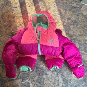 The North Face Pink and Magenta Hooded Jacket